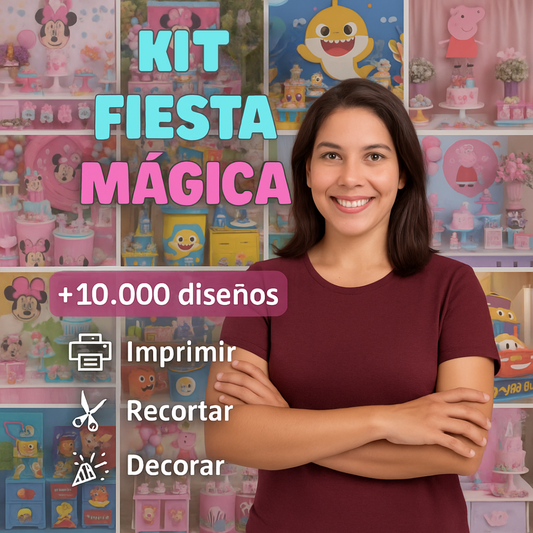 KIT FIESTA MÁGICA + 10 Regalos: Pack Cumpleaños 🎉