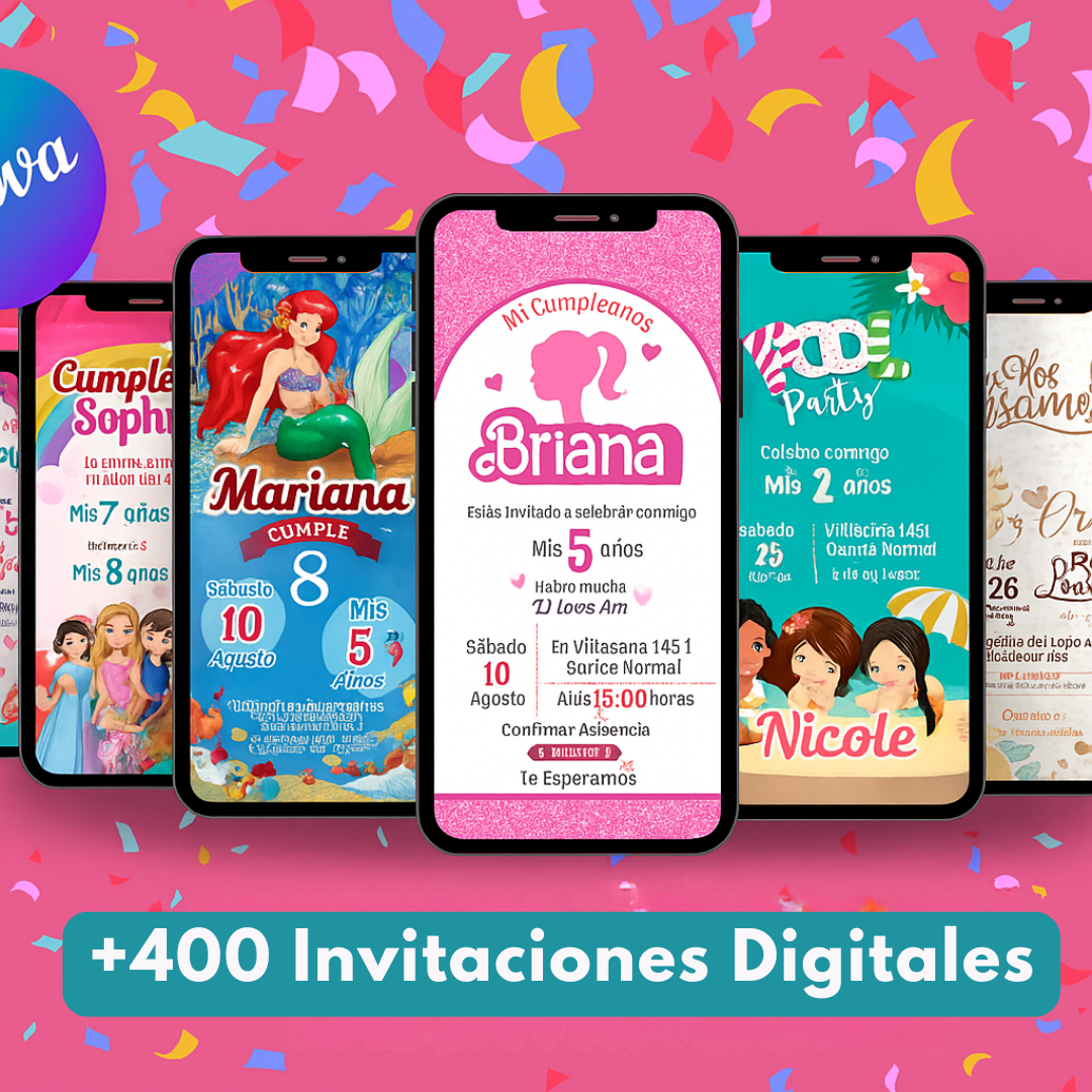 +400 Invitaciones Digitales 💌 para toda ocasión